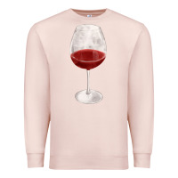 Pale Pink wine glass fa element Premium Sweatshirt - FaDigitalArtStudio