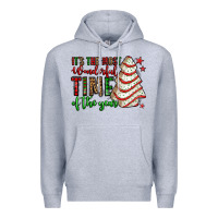 Heather Grey it's the most wonderful time of the year christmas tree cake Premium Hoodie - Jasminsmagicworld