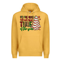 Mustard it's the most wonderful time of the year christmas tree cake Premium Hoodie - Jasminsmagicworld