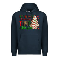 Navy it's the most wonderful time of the year christmas tree cake Premium Hoodie - Jasminsmagicworld