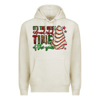 Oatmeal Heather it's the most wonderful time of the year christmas tree cake Premium Hoodie - Jasminsmagicworld