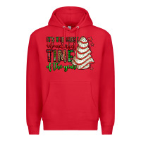 Red it's the most wonderful time of the year christmas tree cake Premium Hoodie - Jasminsmagicworld