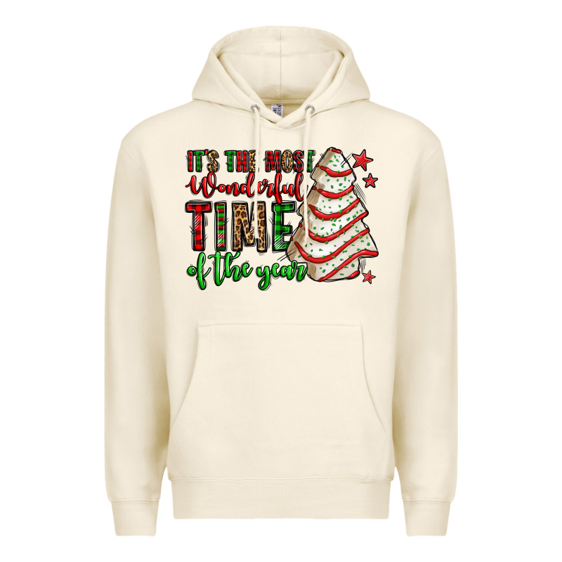 It's The Most Wonderful Time Of The Year Christmas Tree Cake Premium Hoodie by Jasminsmagicworld | Teevron
