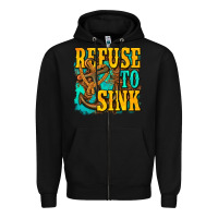 Black refuse to sink western Zipper Hoodie - texasbilliewilder