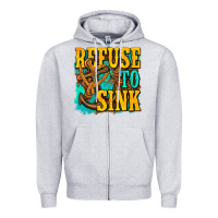 Heather Grey refuse to sink western Zipper Hoodie - texasbilliewilder