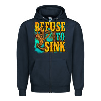 Navy refuse to sink western Zipper Hoodie - texasbilliewilder