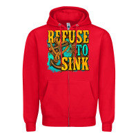 Red refuse to sink western Zipper Hoodie - texasbilliewilder