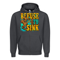 Smoke refuse to sink western Zipper Hoodie - texasbilliewilder