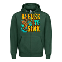 Sports Green refuse to sink western Zipper Hoodie - texasbilliewilder
