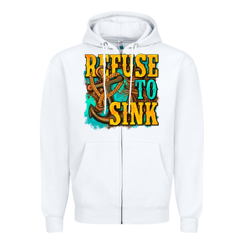 Refuse To Sink Western Zipper Hoodie by texasbilliewilder | Teevron