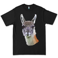 Black Guanaco Llama Head Premium Tee - LillyAllenDesigns