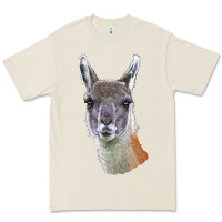 Bone Guanaco Llama Head Premium Tee - LillyAllenDesigns