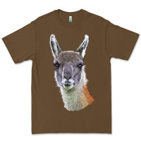 Cacao Guanaco Llama Head Premium Tee - LillyAllenDesigns