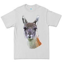 Dove Grey Guanaco Llama Head Premium Tee - LillyAllenDesigns