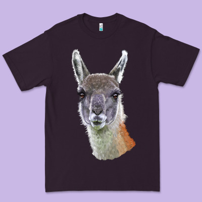 Guanaco Llama Head Premium Tee Designed By Lillyallendesigns