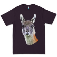 Plum Guanaco Llama Head Premium Tee - LillyAllenDesigns