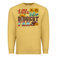 Antique Gold little sister biggest fan american football Premium Sweatshirt - HRA Design Shop
