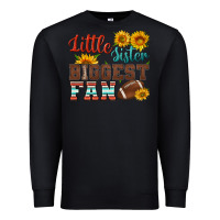 Black little sister biggest fan american football Premium Sweatshirt - HRA Design Shop