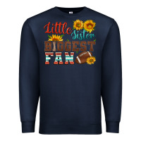 Navy little sister biggest fan american football Premium Sweatshirt - HRA Design Shop