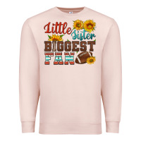 Pale Pink little sister biggest fan american football Premium Sweatshirt - HRA Design Shop