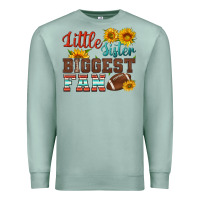 Seafoam little sister biggest fan american football Premium Sweatshirt - HRA Design Shop