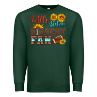 Sports Green little sister biggest fan american football Premium Sweatshirt - HRA Design Shop