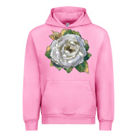 Fuchsia Pink pillow fight rose Urban Hoodie - LillyAllenDesigns