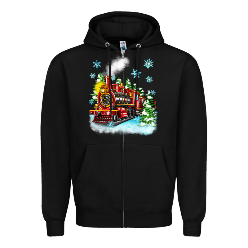 Christmas Polar Express Zipper Hoodie by Zillion Design Studio | Teevron