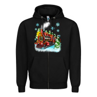 Black christmas polar express Zipper Hoodie - Zillion Design Studio