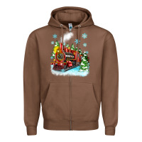 Chestnut christmas polar express Zipper Hoodie - Zillion Design Studio