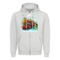 Dove Grey christmas polar express Zipper Hoodie - Zillion Design Studio