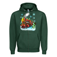 Sports Green christmas polar express Zipper Hoodie - Zillion Design Studio