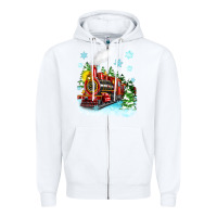 White christmas polar express Zipper Hoodie - Zillion Design Studio