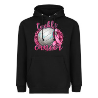 Black Tackle Cancer Volleyball Heavyweight Hoodie - texasbilliewilder