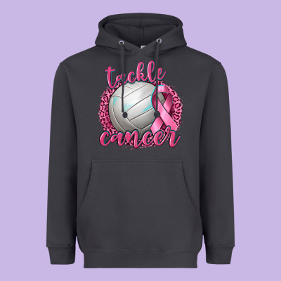 Tackle Cancer Volleyball Heavyweight Hoodie Designed By Texasbilliewilder