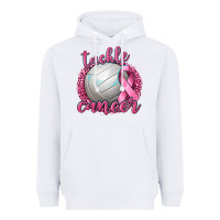 White Tackle Cancer Volleyball Heavyweight Hoodie - texasbilliewilder