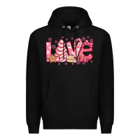 Black love pink christmas tree cake Premium Hoodie - Jasminsmagicworld