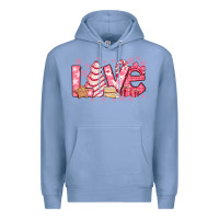 Colony Blue love pink christmas tree cake Premium Hoodie - Jasminsmagicworld