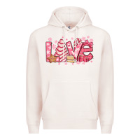Pale Pink love pink christmas tree cake Premium Hoodie - Jasminsmagicworld