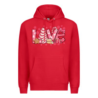 Red love pink christmas tree cake Premium Hoodie - Jasminsmagicworld