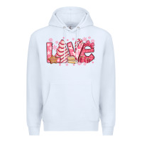 White love pink christmas tree cake Premium Hoodie - Jasminsmagicworld