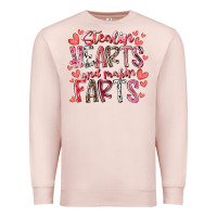 Pale Pink stealin hearts and makin farts Premium Sweatshirt - RacoonDesign