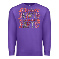 Purple stealin hearts and makin farts Premium Sweatshirt - RacoonDesign
