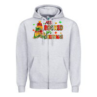 Heather Grey all booked for christmas Zipper Hoodie - Zillion Design Studio