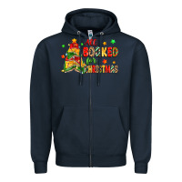 Navy all booked for christmas Zipper Hoodie - Zillion Design Studio