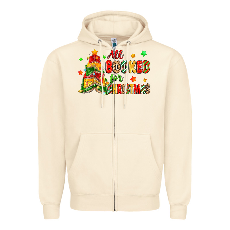 All Booked For Christmas Zipper Hoodie by Zillion Design Studio | Teevron