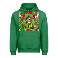 Emerald Christmas unicorn and gift box Urban Hoodie - NancyCooperArtShop