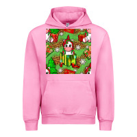Fuchsia Pink Christmas unicorn and gift box Urban Hoodie - NancyCooperArtShop