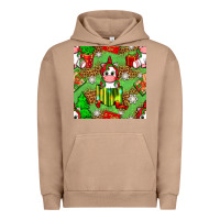 Pigment Burro Christmas unicorn and gift box Urban Hoodie - NancyCooperArtShop