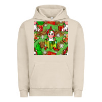 Pigment French Oak Christmas unicorn and gift box Urban Hoodie - NancyCooperArtShop